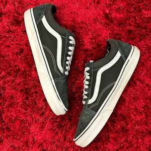 Vans Old Skool Skate Shoes Black Waffle Sole Mens 9 Women’s 10.5 Board Canvas